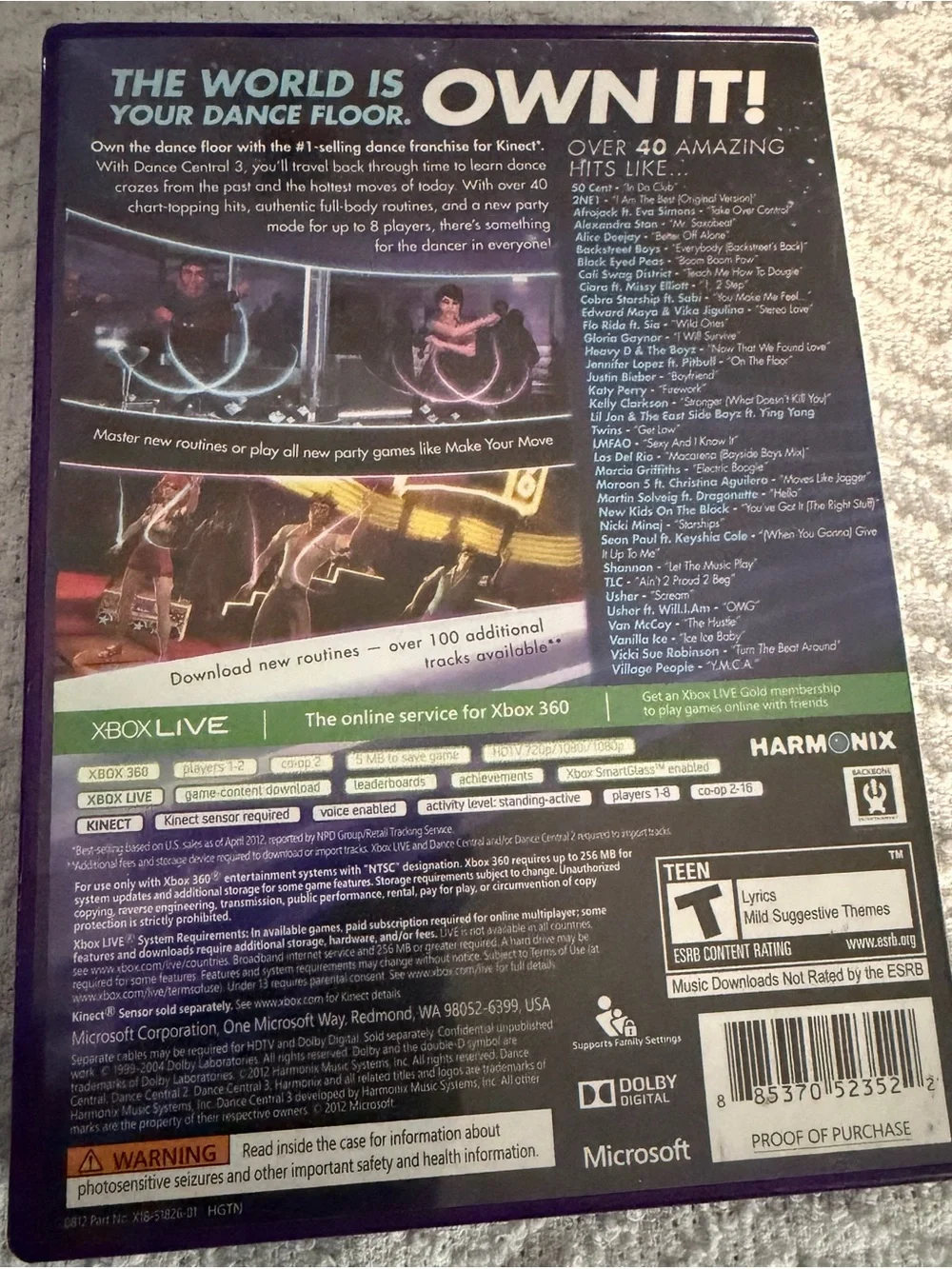 Dance Central 3 Kinect Game - Purple